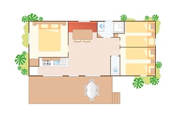 Camping les Tournels : Cottage Provence - Plan