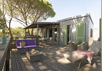 Camping les Tournels : Cottage 6 personnes L'Oustaloun - Grande Terrasse