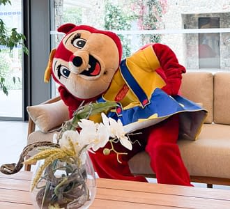 Campingplatz Les Tournels: Aktivitäten - Treffen mit dem Maskottchen Yelita