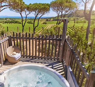 Camping Les Tournels: Zakwaterowanie klasy premium z widokiem na spa i winnice