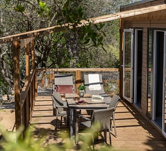 Campeggio Les Tournels: Cottage Camarat - Terrazza