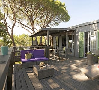 Kemping Les Tournels: domek dla 6 osób L'Oustaloun – duży taras