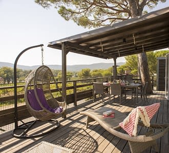 Campeggio Les Tournels: Cottage 6 persone L'Oustaloun - Terrazza con vista sul domaine des tournels