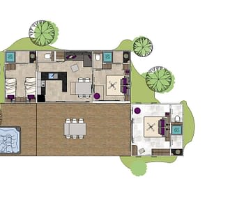 Campeggio Les Tournels: Cottage 6 persone L'Oustaloun - Mappa