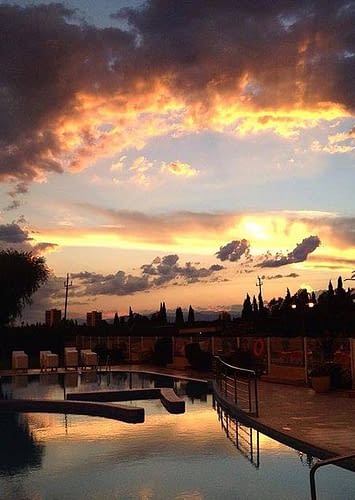Amfora campsite - History of the campsite - View of the swimming pool complex during the 2010s