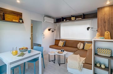 Camping la Sir&egrave;ne - H&eacute;bergements - Cottage 3 - 6 personnes - 3 chambres - Salon