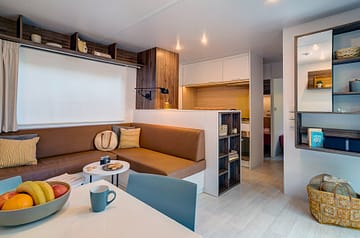 Camping la Sir&egrave;ne - H&eacute;bergements - Cottage 3 - 6 personnes - 3 chambres - S&eacute;jour