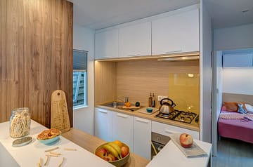 Camping la Sir&egrave;ne - H&eacute;bergements - Cottage 3 - 6 personnes - 3 chambres - Cuisine