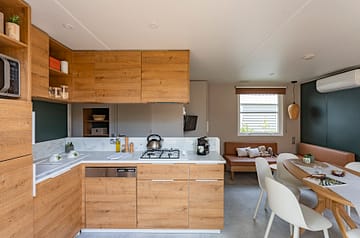 Camping la Sir&egrave;ne - H&eacute;bergements - Lodge 3 - 6 personnes - 3 chambres - Cuisine