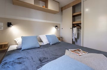 Camping la Sirène - Hébergements - Lodge 2 - 4 personnes - 2 chambres - Chambre parentale