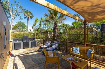 Camping la Sirène - Hébergements - Lodge 3 - 6 personnes - 3 chambres – terrasse