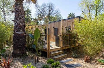 Camping la Sirène - Hébergements - Lodge 3 - 6 personnes - 3 chambres – quartier piéton