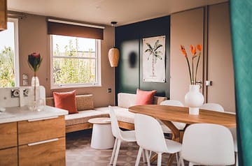 Campingplatz La Sirène - Mietunterkünfte - Cocoon 3-6 Personen - 3 Zimmer - Wohnzimmer