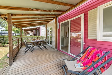 Plage Fleurie campsite - Holiday rentals - Cottage Riviera - 4-5 persons - 2 bedrooms - Terrace