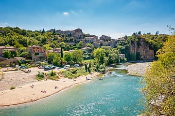 Ardèche - Balazuc - Vue du village de Balazuc