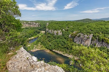 Ardèche - Bois de Païolive - Vue panoramique