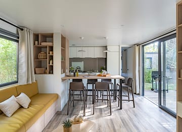 La Sir&egrave;ne campsite - Accommodation - Cottage 2 - 4/6 persons - 2 bedrooms - Living area/Kitchen