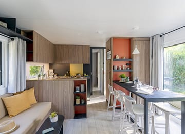 Camping la Sir&egrave;ne - H&eacute;bergements - Sir&egrave;ne 3 Confort- 6 personnes - 3 chambres - S&eacute;jour