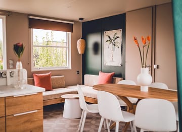 la Sirene campsite - Accommodation - Cocoon 3 - 6 persons - 3 bedrooms - Living area