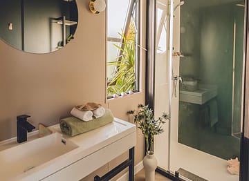 Camping la Sir&egrave;ne - H&eacute;bergements - Cocoon 3 - 6 personnes - 3 chambres - Salle de bain