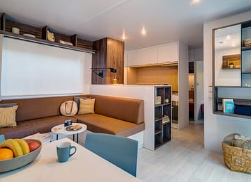 Camping la Sir&egrave;ne - H&eacute;bergements - Cottage 3 - 6 personnes - 3 chambres - S&eacute;jour