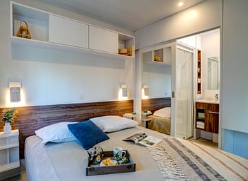 Camping la Sir&egrave;ne - H&eacute;bergements - Cottage 3 - 6 personnes - 3 chambres - Chambre parentale