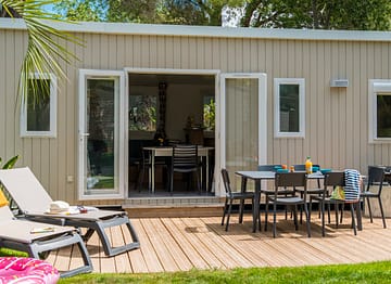 Camping la Sir&egrave;ne - H&eacute;bergements - Sir&egrave;ne 3 Clim - 3m - 6 personnes - 3 chambres - Ext&eacute;rieur