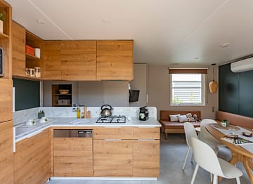 Camping la Sir&egrave;ne - H&eacute;bergements - Lodge 3 - 6 personnes - 3 chambres - Cuisine