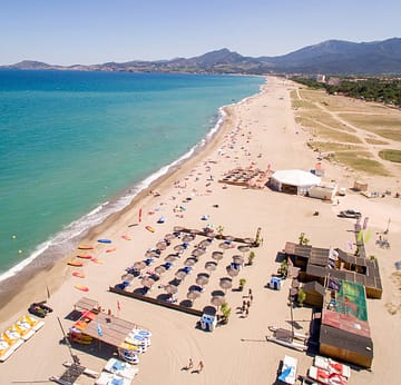 Camping la Sir&egrave;ne - Vue a&eacute;rienne de la plage