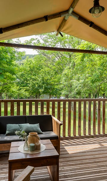 Camping Arc en Ciel - Rentals - Comfort Lodge - Terrace