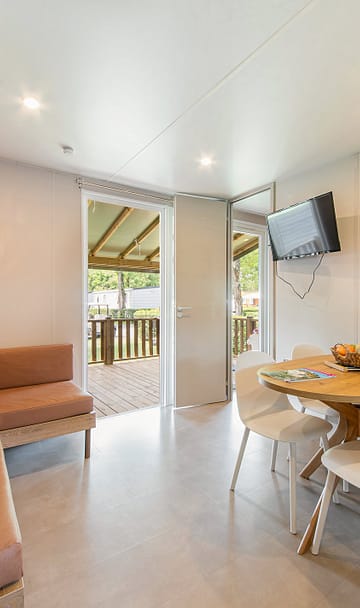 Camping Arc en Ciel - Rentals - Calys Cottage - Living room - Kitchen