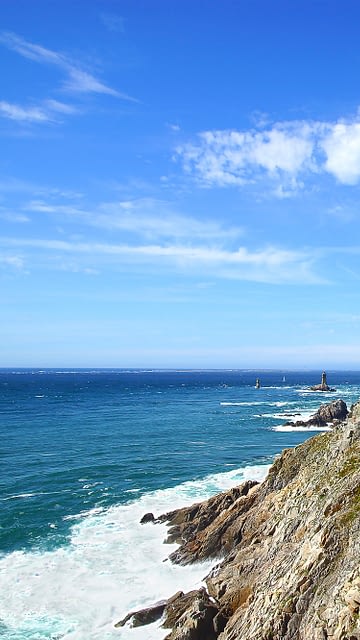 Les Terrasses de Kersiny - Camping Pointe du Raz - Vue de la mer et de la falaise