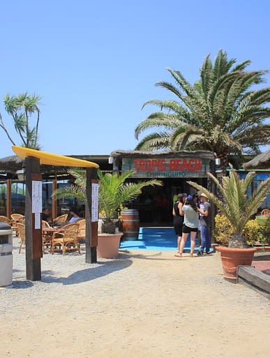 Campingplatz Amfora - Bars und Restaurants - Eingang des &bdquo;Tropic beach&ldquo; 