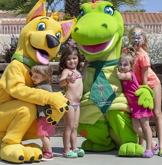 Camping Amfora - Tout pour les enfants - Animation avec les mascottes