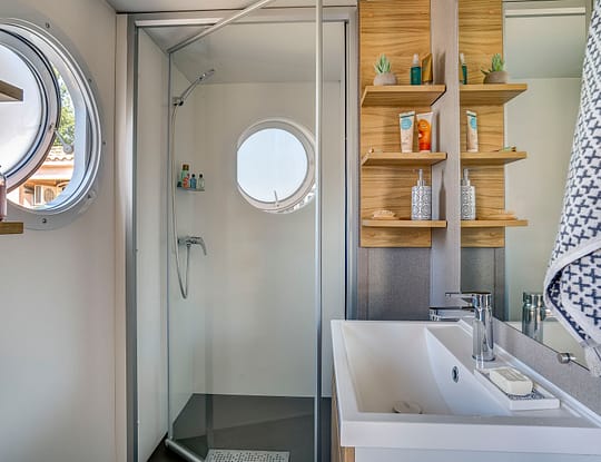 Camping Californie Plage - Accommodation - Caïcos Premium mobile home - Bathroom