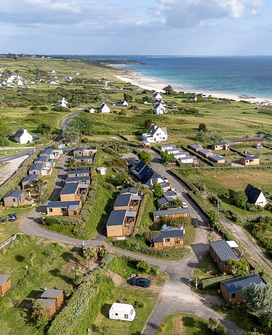 Les Terrasses de Kersiny - Camping vue mer Bretagne - Vue aérienne generale du camping